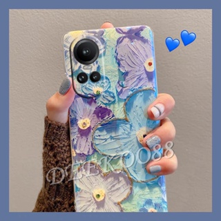 ใหม่ เคสโทรศัพท์มือถือ TPU นิ่ม ลายดอกไม้ สีม่วง สีชมพู หรูหรา สําหรับ OPPO Reno10Pro+ Reno10 Pro Plus Pro+ 5G 4G Reno 10 10Pro 2023