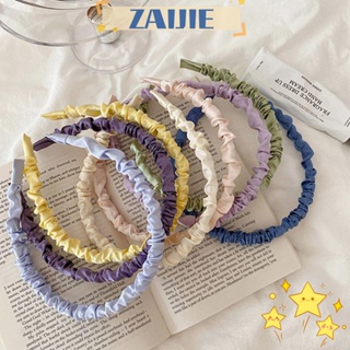 Zaijie24 ที่คาดผม สีลูกกวาด ผู้หญิง เครื่องประดับผม แฟชั่น ที่คาดผม หวานแหวว