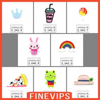 [Finevips] แผ่นแพทช์ รีดติดเสื้อผ้า เย็บปักถักร้อย DIY สําหรับเด็ก ผู้ใหญ่ งานฝีมือ หมวก แจ็คเก็ต กางเกง 13 ชิ้น