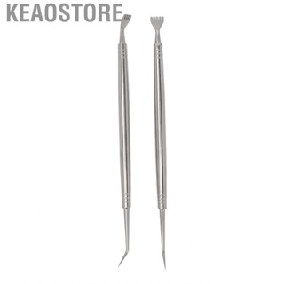 Keaostore 2 Metal Eyelash Comb Separator Coloring Tool Stainless Steel