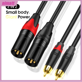 Ni สายเคเบิลเสียงสเตอริโอ Hi-fi ตัวผู้ 2-xlr เป็น 2-rca ตัวผู้ สําหรับเครื่องขยายเสียง ลําโพงคอนโซลผสม