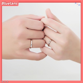 Bluelans แหวนคู่รัก ดวงจันทร์ ดวงอาทิตย์ สไตล์เกาหลี เครื่องประดับ อารมณ์ แวววาว แหวนนิ้ว สําหรับวันวาเลนไทน์