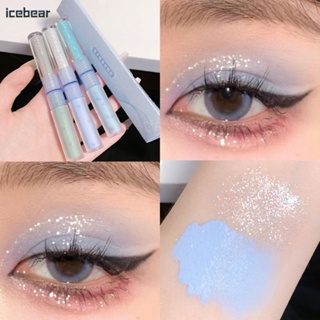 Cappuvini Waterproof Smudge-proof Double Liquid Eyeshadow Eye Shadow Glitters Sweatproof Matte Sequin Pearl Eye Makeup Resistant Durable [icebear]