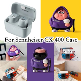 【Case Home】เคสหูฟัง แบบนิ่ม ลายการ์ตูน สีม่วง สําหรับ Sennheiser CX 400 Sennheiser CX 400