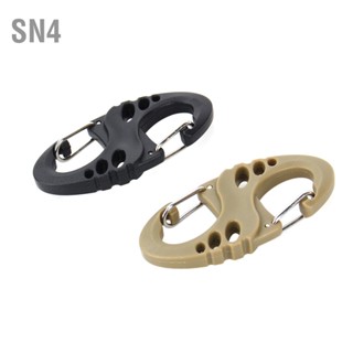 SN4 พวงกุญแจหัวเข็มขัดคู่ Carabiner รูปตัว S สําหรับปีนเขา