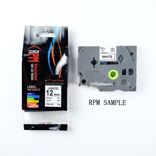 เทปพิมพ์อักษร 12 มม. อักษรดำพื้นขาว RPM TZA-231