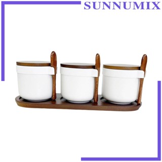 [Sunnimix] ชุดขวดเซรามิค สําหรับใส่เครื่องปรุง เครื่องเทศ พริกไทย 3 ชิ้น