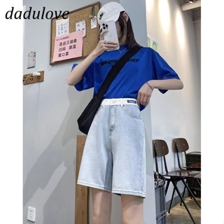 DaDulove💕 New Korean Version of Ins Retro Thin Denim Shorts Niche High Waist Loose Wide Leg Pants Trousers