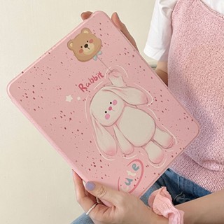 เคสหนังอะคริลิคแข็ง ลายกระต่าย และหมีน่ารัก สําหรับ IPad Mini6 IPad5 6 7 8 9 Air Air1 Air2 Air3 Air4 Air5 10.9 นิ้ว Pro10.5 Pro11 Pro12.9 2018 2020 2021 2022