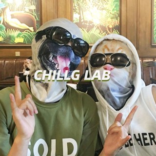 CHILLG LAB ผู้ชายหน้ากากกันแดดตลกฤดูร้อนขี่เต็มหน้ากันลมป้องกันใบหน้าหมวกว่ายน้ำหมวกสกีสัตว์