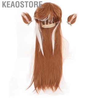 Keaostore Cosplay Wig Long Straight Adjustable Exquisite Game Anime