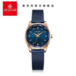 Julius JA-1040 นาฬิกาข้อมือ สเตนเลส ทรงกลม ตาข่าย หลากสี สไตล์เกาหลี ญี่ปุ่น กันน้ํา 30 เมตร สําหรับผู้หญิง