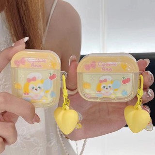 เคสหูฟัง กันลื่น กันน้ํา ลายสัตว์น่ารัก พร้อมสายโซ่คล้อง สําหรับ AirPods 1 2 Pro Pro 2 3