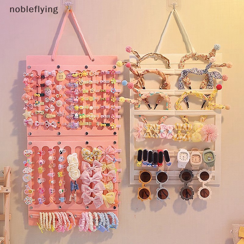 Nf ที่แขวนผม โบว์ ขนาดใหญ่ จุของได้เยอะ ประหยัดพื้นที่ สําหรับเด็กผู้หญิง