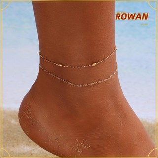 Rowans จี้ สร้อยข้อเท้า สร้อยข้อมือ ลูกปัด เรียบง่าย ขายดี ปรับได้ เครื่องประดับชายหาด โซ่เท้า ผู้หญิง