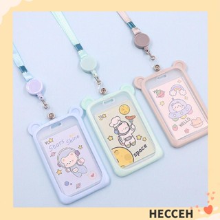 Hecceh กระเป๋าใส่บัตรเครดิต ลายการ์ตูนหมี ยืดหดได้ 1 ชิ้น