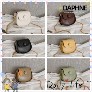 DAPHNE กระเป๋าสะพายไหล่ ทรงกลม สีพื้น สําหรับผู้หญิง