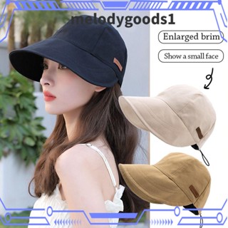 Melodygoods1 หมวกบักเก็ต ปีกกว้าง ปรับได้ พับได้ กันแดด