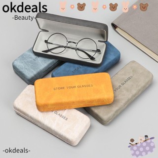 OKDEALS กล่องใส่แว่นตา หนังแข็ง เหล็ก สําหรับผู้ชาย และผู้หญิง