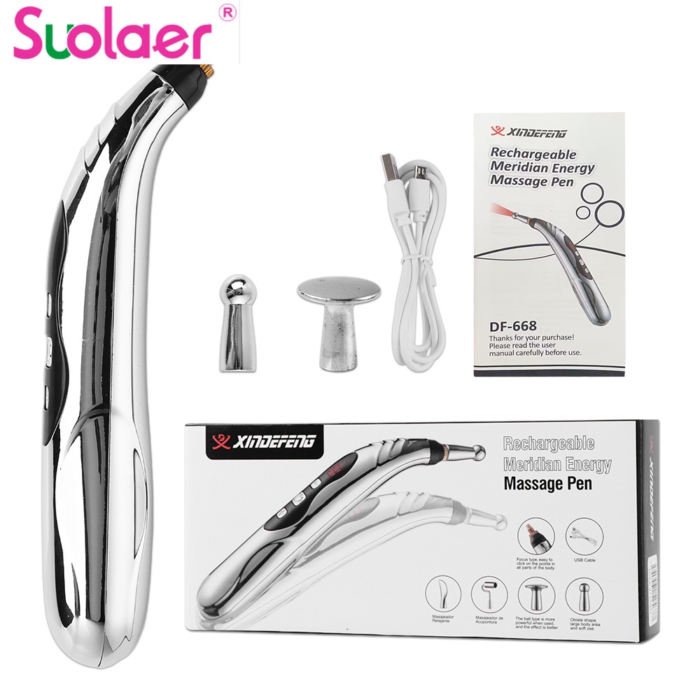 Suolaer ปากกาฝังเข็มไฟฟ้า USB 3/5 หัว สําหรับนวดร่างกาย กระตุ้นกล้ามเนื้อ