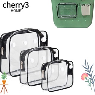 CHERRY3 กระเป๋าเครื่องสําอาง แบบใส มีซิป กันน้ํา