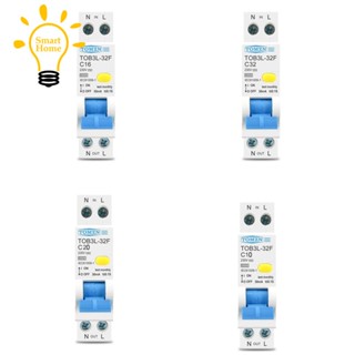 Tomzn เบรกเกอร์วงจรอัตโนมัติ 18 มม. 230V RCBO 1P+N 6KA ป้องกันการรั่วไหล