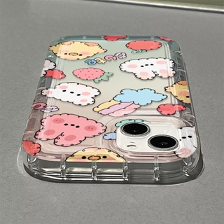 เคสโทรศัพท์มือถือซิลิโคน TPU ใส แบบนิ่ม ลายหมีน่ารัก กันกระแทก สําหรับ IPhone 14 13 12 11 Pro XS Max X XR 8 7 6S Plus