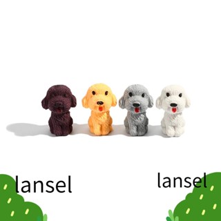 LANSEL ยางลบดินสอ รูปสัตว์เลี้ยง สุนัข สีน้ําตาล สีขาว สีเทา สําหรับสํานักงาน