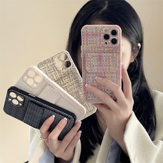 เคสโทรศัพท์มือถือ ลายสาน แฟชั่น พร้อมช่องใส่บัตร สําหรับ Xiaomi Mi 11 Lite 4G 5G 12 Pro Poco F3 Poco X3 GT Redmi Note 10 5G K30 K40 Pro K50 Pro