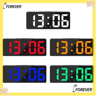 Forever นาฬิกาปลุกดิจิทัล LED มีไฟแบ็คไลท์ บอกตัวเลข ติดข้างเตียง