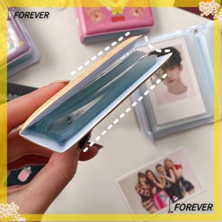 FOREVER Forever อัลบั้มรูปภาพ Pvc รูปหัวใจ แต่งลูกไม้ สําหรับเก็บโปสการ์ด DIY