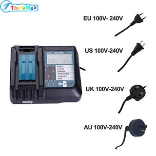 Dc18rf เครื่องชาร์จแบตเตอรี่ลิเธียมไอออน พร้อมหน้าจอ LCD สําหรับแบตเตอรี่ Makita 14.4V-18V ทั้งหมด