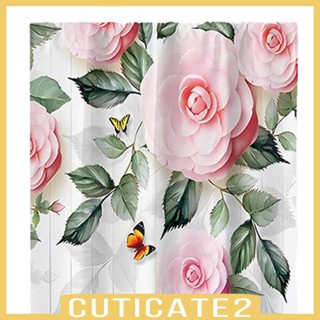 [Cuticate2] ผ้าม่าน พิมพ์ลายดอกกุหลาบดิจิทัล สไตล์โมเดิร์น สําหรับห้องนั่งเล่น