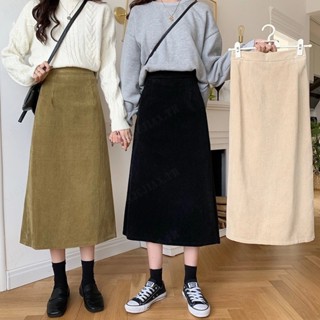 【pre】【pre】กระโปรงทรงเอ ยาวปานกลาง สวมใส่สบาย