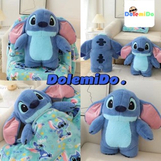 [พร้อมส่ง] หมอนผ้าห่มตุ๊กตา Stitch น่ารัก ของขวัญวันเกิด สําหรับหอพักนักเรียน