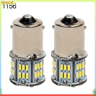 {Newcat} หลอดไฟเลี้ยว LED DC 12V 1156 1157 BA15S P21W 3014 54SMD สําหรับรถยนต์ 2 ชิ้น