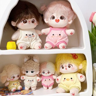 ชุดจั๊มสูท ผ้าฝ้าย ลายตุ๊กตาหมีน้อยน่ารัก ขนาด 10 ซม. 20 ซม. สําหรับเด็ก