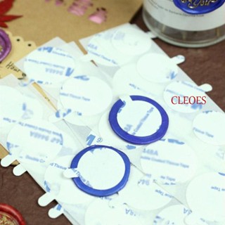 Cleoes สติกเกอร์ใส ทรงกลม บางพิเศษ สําหรับติดซองจดหมาย การ์ดเชิญ