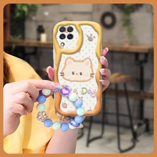 three-dimensional Pendants Phone Case For Samsung Galaxy A22 4G/SM-A225F Anti drop airbag Pendants flower For Girls interest