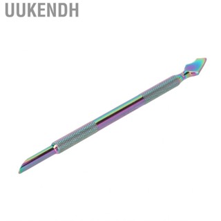 Uukendh Cuticle Pusher Multi Functional Edge  Shaped Nail Wide Application Stainless Steel for Technician Salon