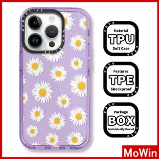 Mowin - เข้ากันได้สำหรับ เคสไอโฟน เคสไอโฟน11 เคส iphone 11 เคสนิ่มเคสใสหนากันกระแทกกรอบป้องกันกล้องน่ารักดอกเดซี่สดขนาดเล็กเข้ากันได้กับ iPhone 13 Pro Max 12 Pro Max 11 XR XS MAX 7 8