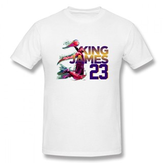 ขายดี เสื้อยืดลําลอง แขนสั้น พิมพ์ลายกราฟฟิค King James Lebron And Jamesrt(2) สไตล์ยุโรป สําหรับผู้ชาย