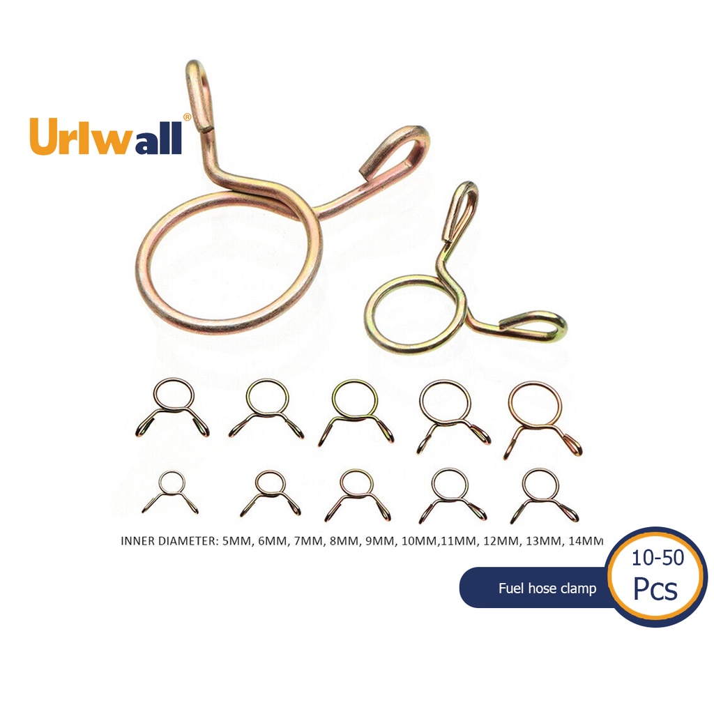 Urlwall 20/50pcs ท่อ Petrol ฮาร์ดแวร์อุปกรณ์เสริมพิเศษฤดูใบไม้ผลิ Clamps M5/M6/M7/M8/M9/M10/11/M12/M13/M14 สังกะสีชุบท่อคลิปสายการใช้ท่อท่อท่อท่อ Clamp