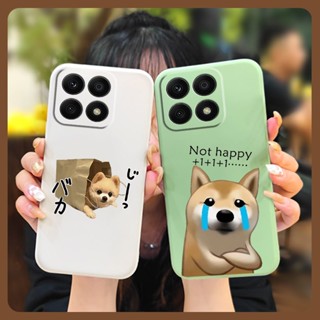 cute Back Cover Phone Case For Honor X8a Liquid silicone shell Lens package phone case Cartoon Simplicity