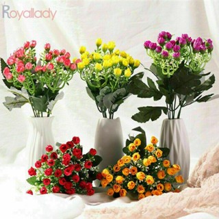 #ROYALLADY#Artificial ผ้าเรยอน ลายดอกไม้ สูง 27 ซม. 36 หัว สําหรับฉลอง