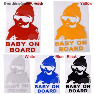 Ever ใหม่ สติกเกอร์ไวนิล ลาย Baby on Board สําหรับติดตกแต่งหน้าต่างรถยนต์