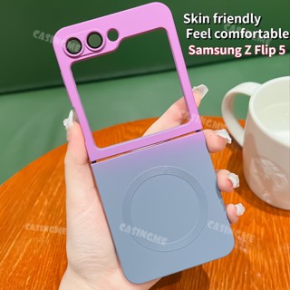  เคสโทรศัพท์มือถือ ผิวด้าน กันกระแทก ไล่โทนสี หรูหรา สําหรับ Samsung Z Flip5 2023 ZFlip5 ZFlip Z Flip 5 Z Flip5 ZFlip5 5G