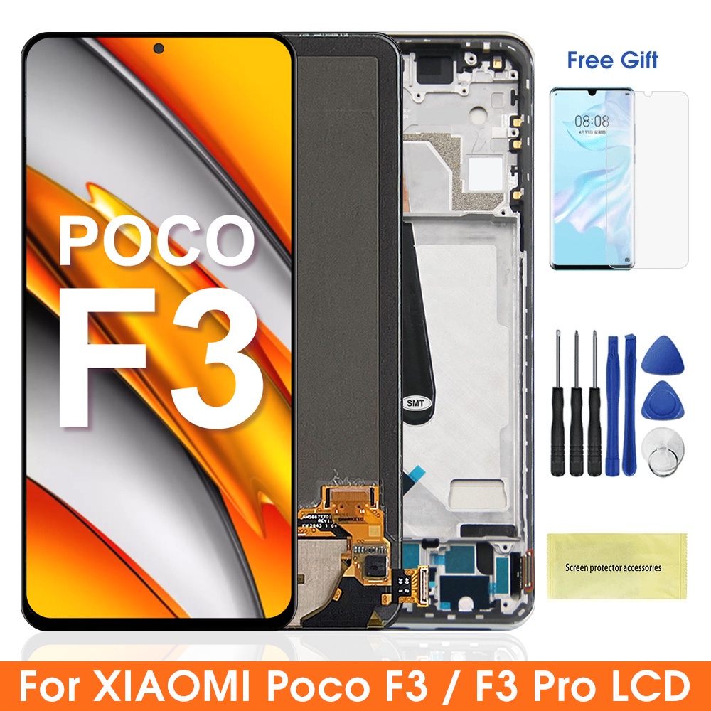 <พร้อมกรอบ> จอ lcd for Xiaomi Poco F3 หน้าจอ แท้ OLED/Amoled