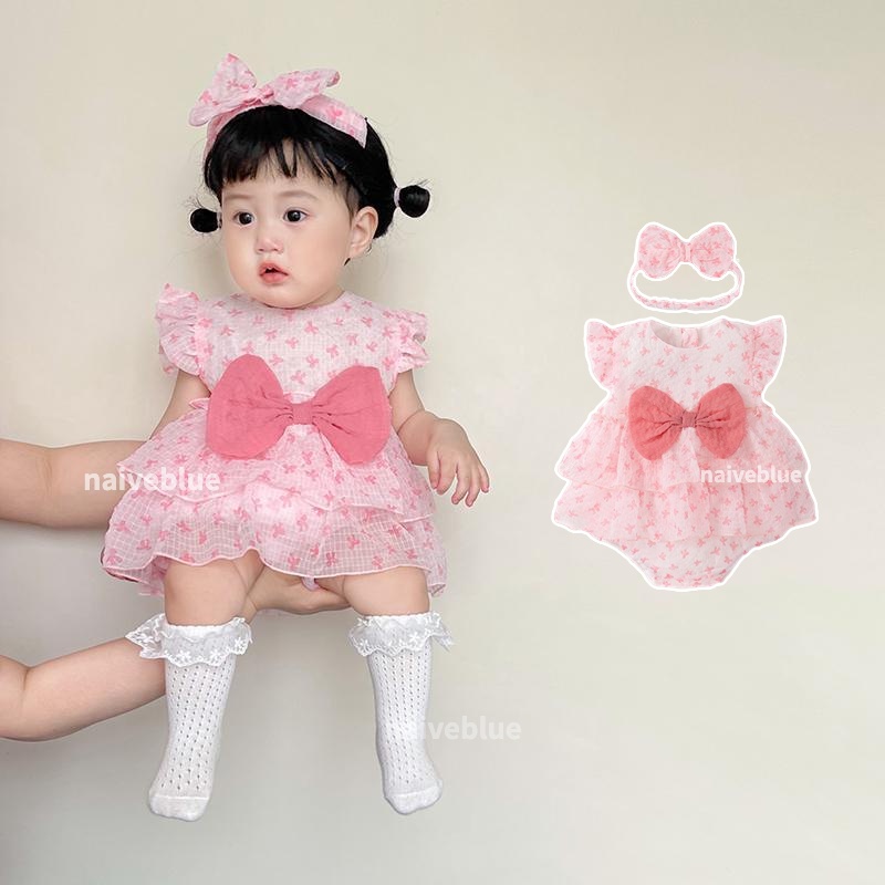 ชุดจั๊มสูทกระโปรงน่ารัก แฟชั่นฤดูร้อน สําหรับเด็กทารก