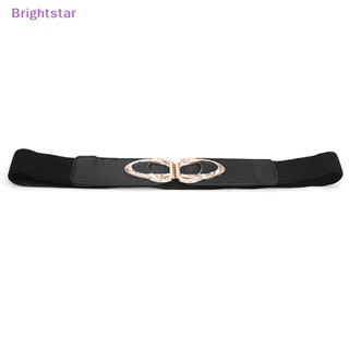 Brightstar เข็มขัดหนัง PU ยืดหยุ่น กว้าง เอวหนา แฟชั่นสําหรับผู้หญิง ใหม่